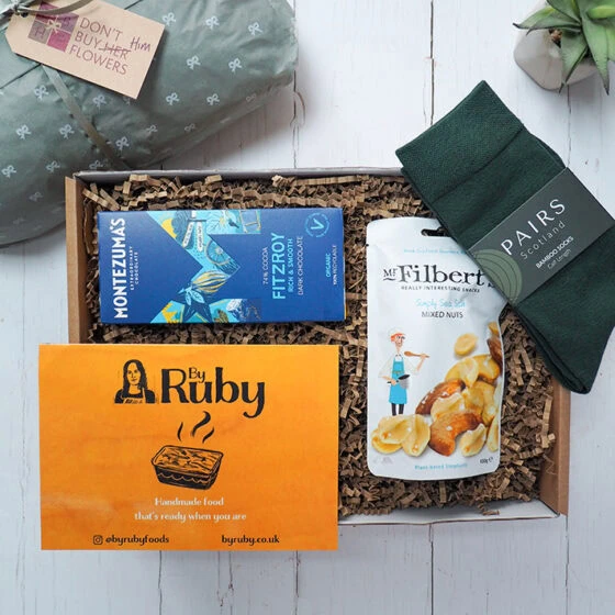 Care package for men with food voucher