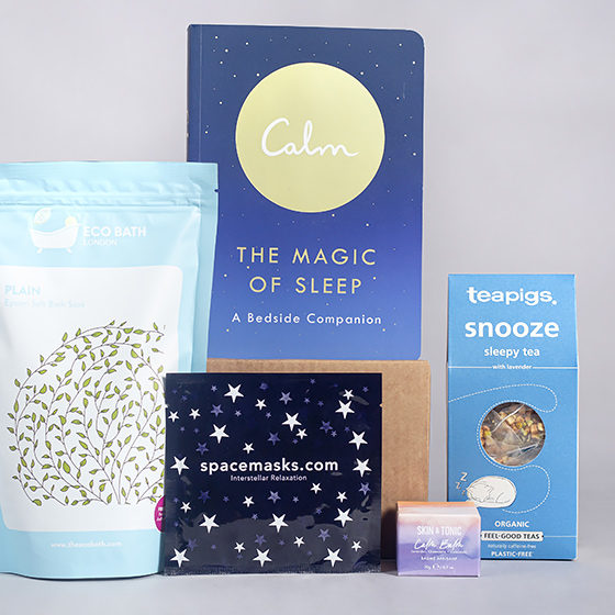 Sleep well gifts in a gift box from Don't Buy Her Flowers