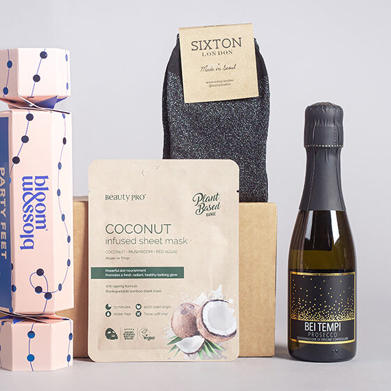 Christmas Hamper with Prosecco, Socks & Beauty Products