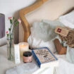 Relax in Bed Gift Box With Candle, Book & Pamper Gifts